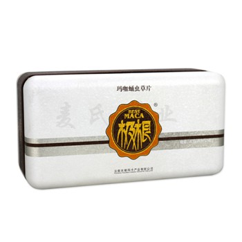 瑪咖蛹蟲草含片鐵盒,醫(yī)藥保健品鐵盒加工廠