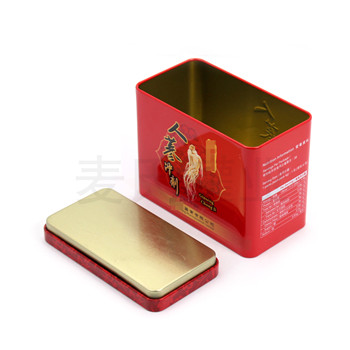 方形人參沖劑鐵盒包裝加工,保健品鐵盒生產(chǎn)廠(chǎng)家