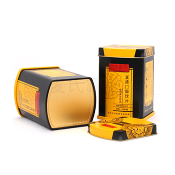 直接口服飲片鐵盒,紅景天破壁飲片鐵盒包裝設計